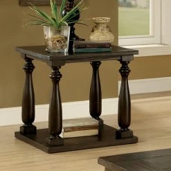 Brand new ⭐ Square End Tables & Side Tables Furniture Of America Shandy Transitional Style Turned Leg End Table 💯