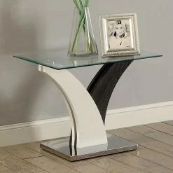 Hot Sale 🌟 Square End Tables & Side Tables Furniture Of America Adeena Contemporary Style Flared Base End Table 🥰
