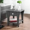 Outlet 🛒 Rectangle End Tables & Side Tables Furniture Of America Tadeo Contemporary Gray End Table ⌛