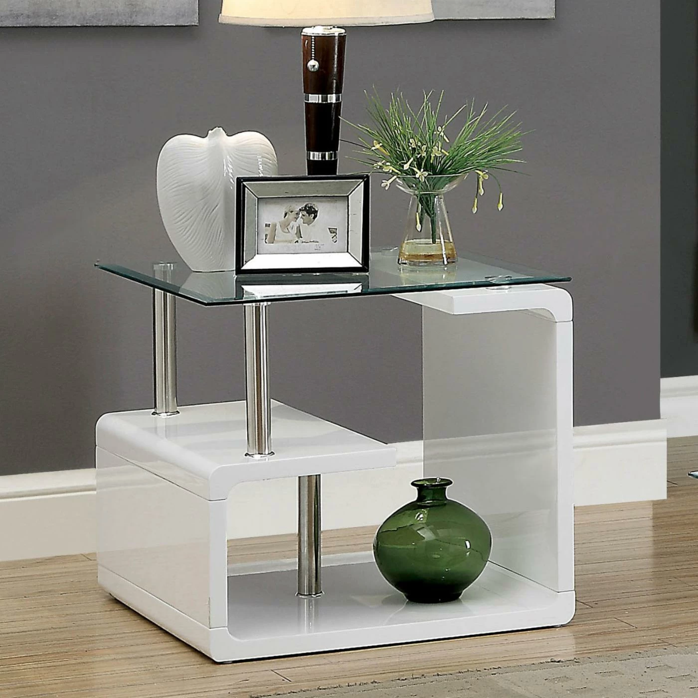 Best Pirce 👏 Square End Tables & Side Tables Furniture Of America Neko Glass Top End Table 👍