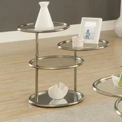 Best Pirce 🔥 Round End Tables & Side Tables Furniture Of America Leanal Modern Round Swivel End Table 💯