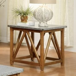 Cheapest ⌛ Square End Tables & Side Tables Furniture Of America Yogur Industrial End Table 🤩