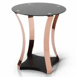 Cheapest 🔔 Round End Tables & Side Tables Furniture Of America Arenz Contemporary 1-shelf Round End Table 🌟