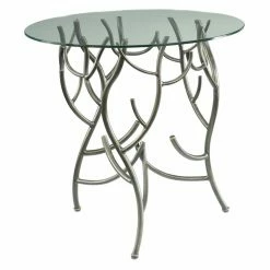 Promo 👍 Round End Tables & Side Tables Hammary Twig Glass End Table ✔️