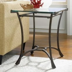 Best Sale 😀 Square End Tables & Side Tables Hammary Sutton Rectangular Glass Top End Table ✔️