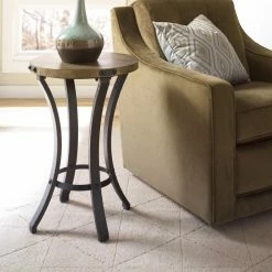 Deals 🎁 Round End Tables & Side Tables Hammary Hidden Treasures Round Metal Accent Table 👏