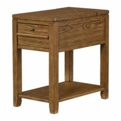 Outlet 🔔 Rectangle End Tables & Side Tables Hammary Furniture Co. Chairsides Downtown Oak End Table 🌟