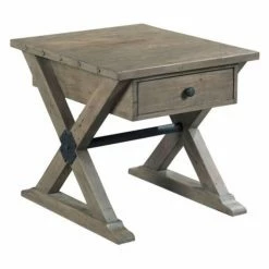 Buy 😍 Rectangle End Tables & Side Tables Hammary Furniture Co. Reclamation Place Trestle End Table 🔥