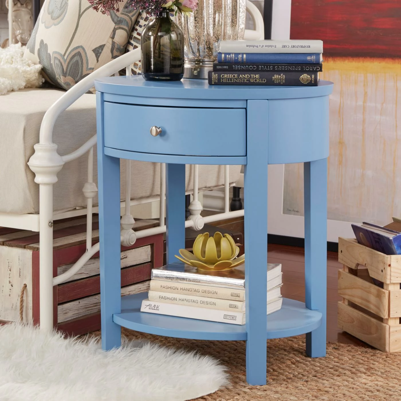 Best Sale π Oval End Tables & Side Tables Weston Home Oval Single Drawer Accent Table π€©