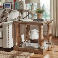 Best Pirce ✔️ Square End Tables & Side Tables HumbleNest Homestead Antique Farmhouse End Table 😍
