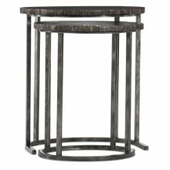 Best Pirce 🔥 Oval End Tables & Side Tables Hooker Furniture Petrified Wood Nesting Tables 👍
