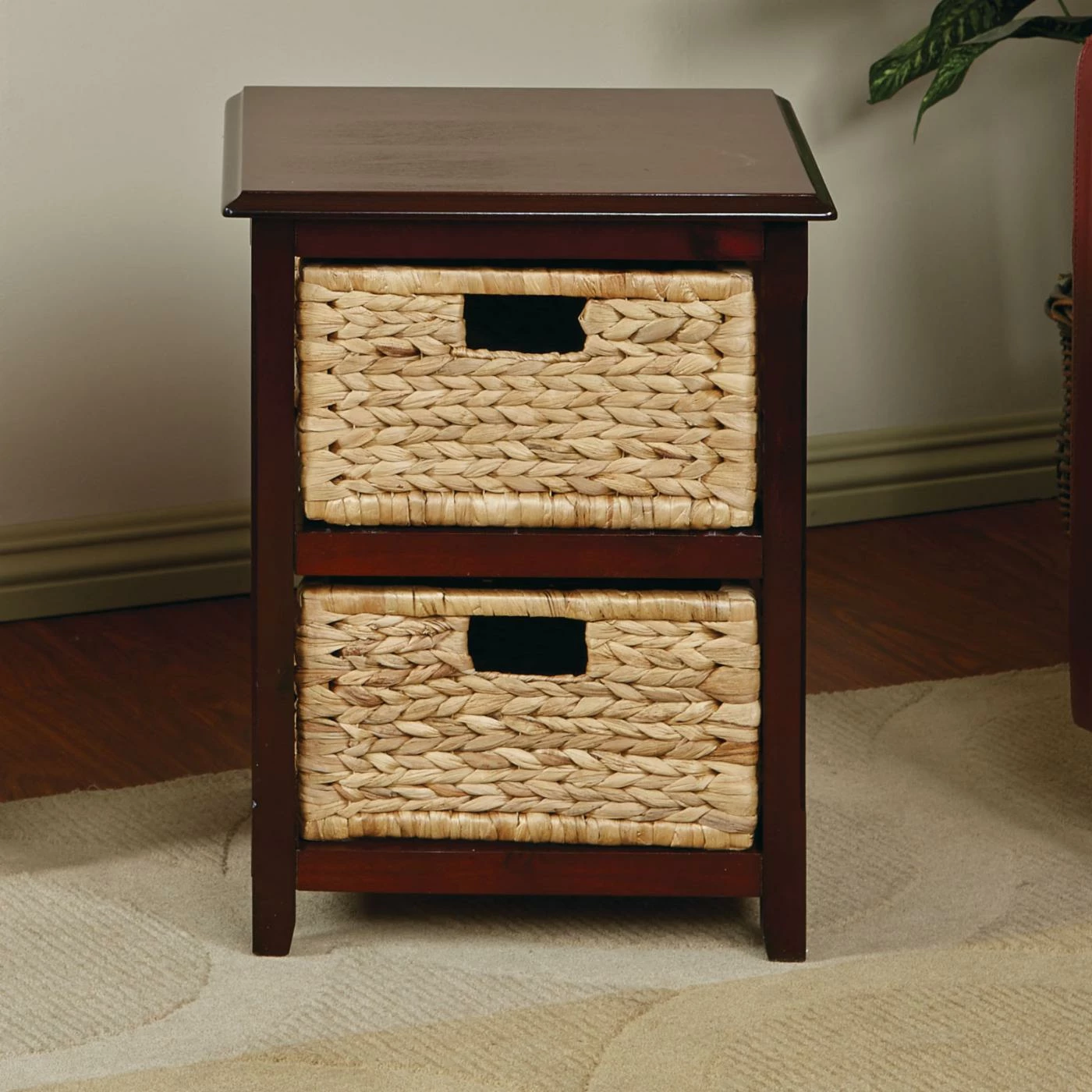 Deals ๐คฉ Rectangle End Tables & Side Tables OSP Home Furnishings Seabrook Rectangle End Table With 2 Baskets ๐