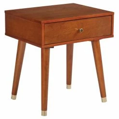 Best deal 🧨 Rectangle End Tables & Side Tables OSP Home Furnishings Cupertino 1 Drawer Side Table 🧨