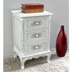 Discount 🎉 Rectangle End Tables & Side Tables International Caravan Windsor Hand Carved Antique 3 Drawer End Table ❤️