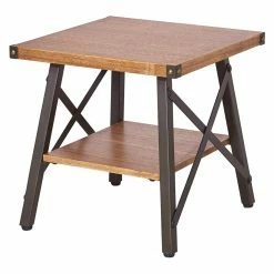 Outlet 🤩 Square End Tables & Side Tables International Caravan Hamburg 20 In. Contemporary End Table 🤩