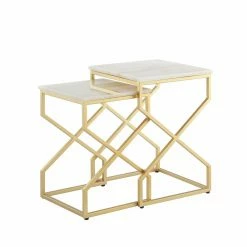 Best reviews of 👏 Square End Tables & Side Tables Inspired Home Raquel End Table - Set Of 2 ❤️