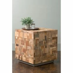 Best Sale 🧨 Square End Tables & Side Tables East At Main Edith Mosaic Wood Square Accent Table ❤️