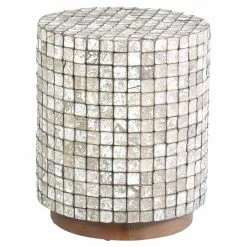 Best deal 🎁 Round End Tables & Side Tables East At Main Brillion Coconut Shell End Table 🎉