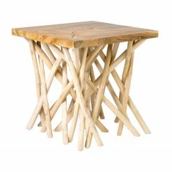 Wholesale 👏 Square End Tables & Side Tables East At Main Miko Teak Accent Table 👏