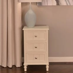 Coupon 👏 Rectangle End Tables & Side Tables Decor Therapy Buttermilk 3 Drawer End Table 😉