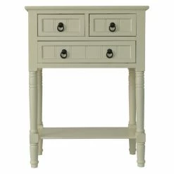 Best Sale ✨ Rectangle End Tables & Side Tables Decor Therapy Antique 3 Drawer Console 💯