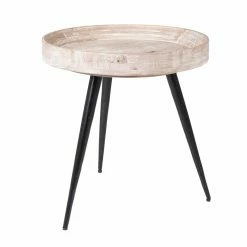 Best deal 🌟 Round End Tables & Side Tables East At Main Trey Accent Table - Light Natural 😍