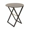 Outlet ✨ Round End Tables & Side Tables East At Main Delilah Round Folding Side Table, Bronze 🔥