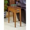 Flash Sale ❤️ Rectangle End Tables & Side Tables Leick Home Bin Pull Oak 10 In. Chair Side End Table In Candleglow Finish 👏
