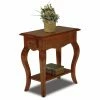 Discount ⌛ Rectangle End Tables & Side Tables Leick Home Bentwood Chairside End Table In Brown Cherry ⌛