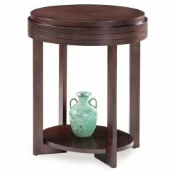 Outlet 🥰 Oval End Tables & Side Tables Leick Home Chocolate Cherry Oval End Table 🛒