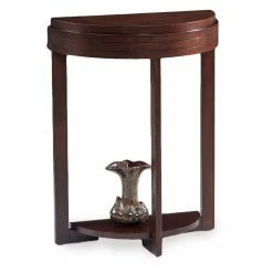 Best Pirce 💯 Other Shapes - End Tables & Side Tables Leick Home Chocolate Cherry Chocolate Cherry Demilune Hall Stand ⌛