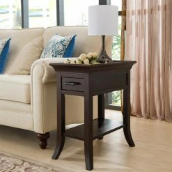 Best reviews of 🧨 Rectangle End Tables & Side Tables Leick Home Tray Edge End Table 👏