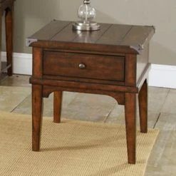 Promo 🔥 Liberty Furniture Industries Rectangle End Tables & Side Tables Aspen Rectangular Russet Brown End Table 💯