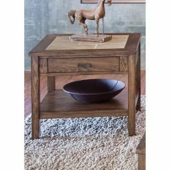 Promo 💯 Liberty Furniture Industries Rectangle End Tables & Side Tables Liberty Furniture Mesa Valley End Table 🛒
