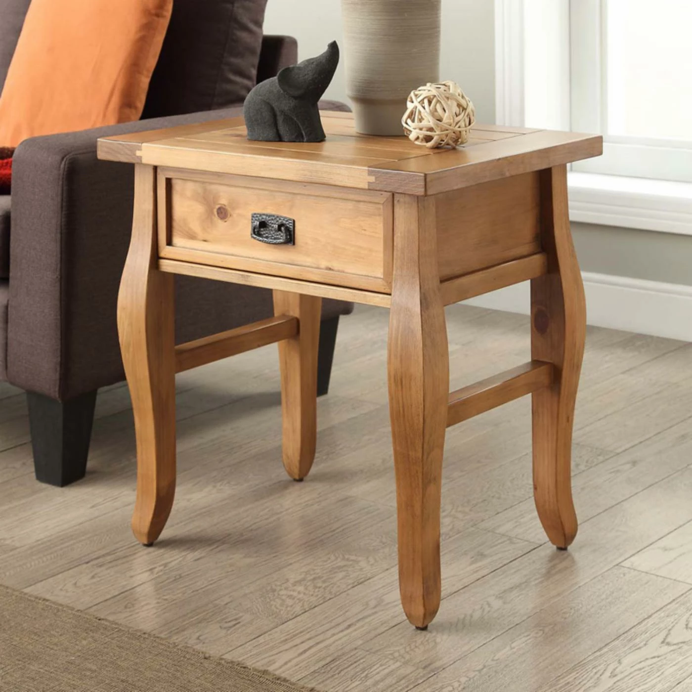 Promo π Rectangle End Tables & Side Tables Linon Home Santa Fe Antique Finish End Table π₯°