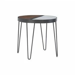 Top 10 ✔️ Round End Tables & Side Tables Powell Ronin Two-Toned Round Side Table - Walnut 💯