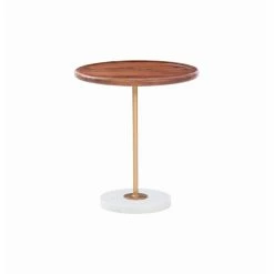 Promo โ๏ธ Round End Tables & Side Tables Powell Pascale Round Side Table - Brown ๐