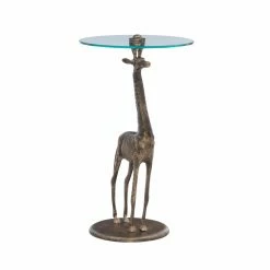 Discount ๐ฅฐ Round End Tables & Side Tables Powell Gracette Giraffe Side Table - Bronze โจ