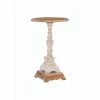 Top 10 ⌛ Round End Tables & Side Tables Powell Allister Round Side Table - Antique White And Natural ⌛