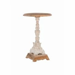 Top 10 โ Round End Tables & Side Tables Powell Allister Round Side Table - Antique White And Natural โ