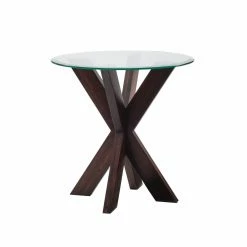 Buy ✨ Round End Tables & Side Tables Powell Adler X Base Side Table - Dark Espresso ✔️