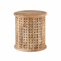 Discount โ Round End Tables & Side Tables Powell Inora Round Side Table - Natural ๐คฉ