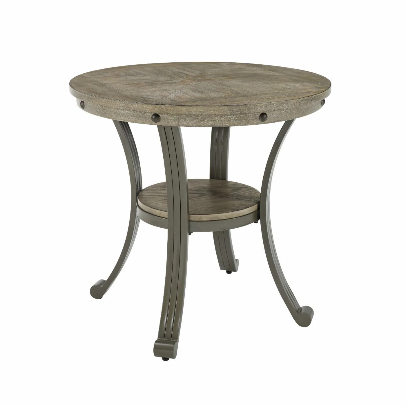 Best reviews of β Round End Tables & Side Tables Powell Franklin Round Side Table - Pewter π