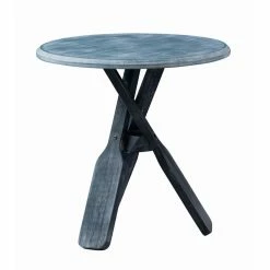 Buy ✔️ Round End Tables & Side Tables Powell Omar Side Table - Blue Top And Gray Base 👏