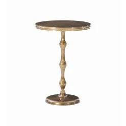 Top 10 ⭐ Round End Tables & Side Tables Powell Malone Round Side Table - Gold 🎁
