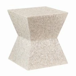 Brand new 🎉 Square End Tables & Side Tables Linon Prestyn End Table - Ivory Capiz Shell Mosaic 😍