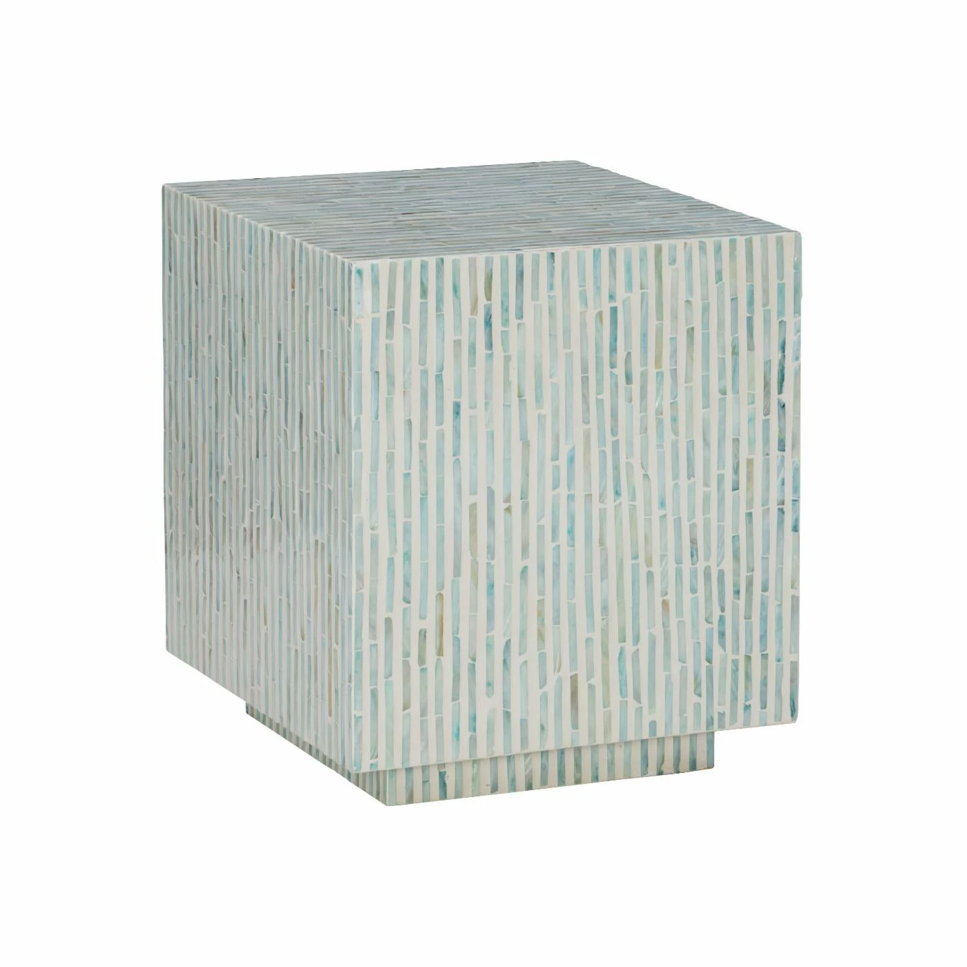 Brand new 👍 Square End Tables & Side Tables Linon Pippit Square End Table - Blue 👩 Mother Of Pearl 👏