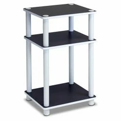 Best reviews of 👏 Rectangle End Tables & Side Tables Furinno Just 3 Tier No Tools Tube End Table 🎉