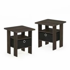 Cheap 🧨 Square End Tables & Side Tables Furinno Petite End Table - Set Of 2 🎁
