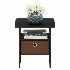 Best Sale ❤️ Square End Tables & Side Tables Furinno Andrey End Table With Bin Drawer ✨